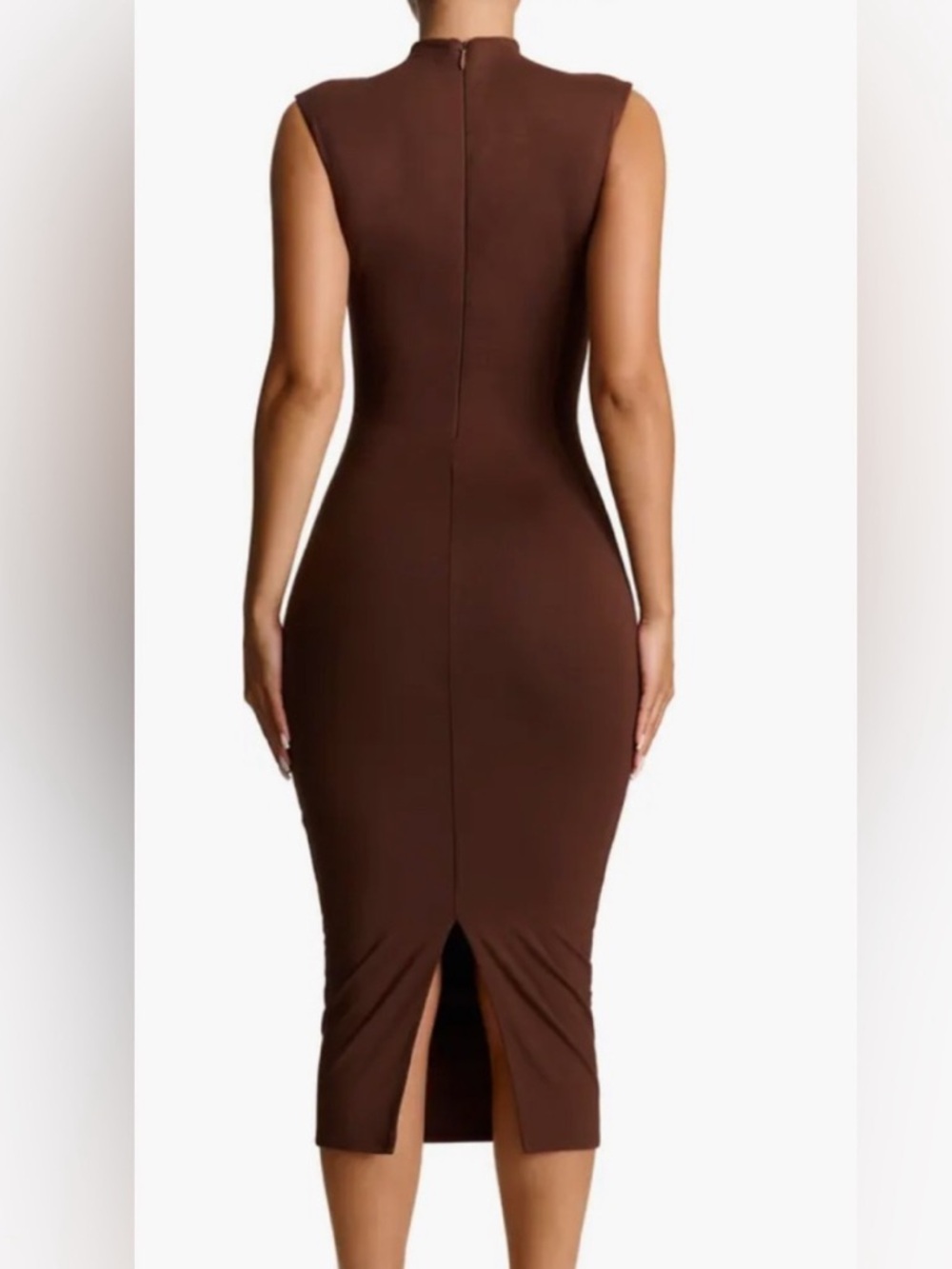 NAKED WARDROBE MOCK NECK DOUBLE LAYERED MIDI DRESS ❤️❤️ - Picture 2 of 2
